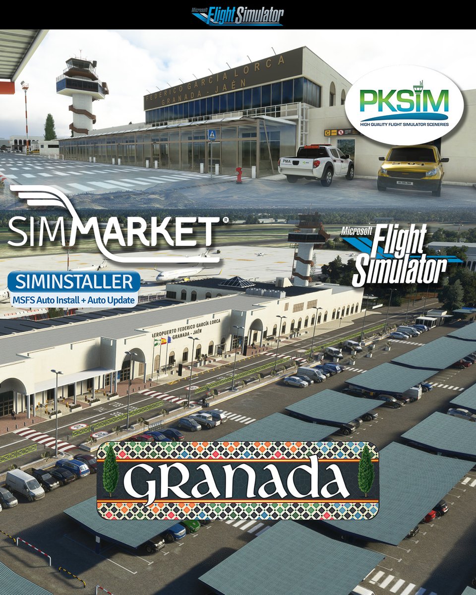 simflight's tweet photo. Enjoy the beauty of #Andalusia with #PKsim - LEGR #Granada Airport for #MicrosoftFlightSimulator, available now on #SIMMARKET👇
https://t.co/Zr7KJL19Fe
-Detailed 2023 airport
-New terminal int/ext expansions
-GSX Ready Walk-in gates
-Surroundings
#flightsim #LEGR #Spain #MSFS2020 https://t.co/8aXCqzgcjZ
