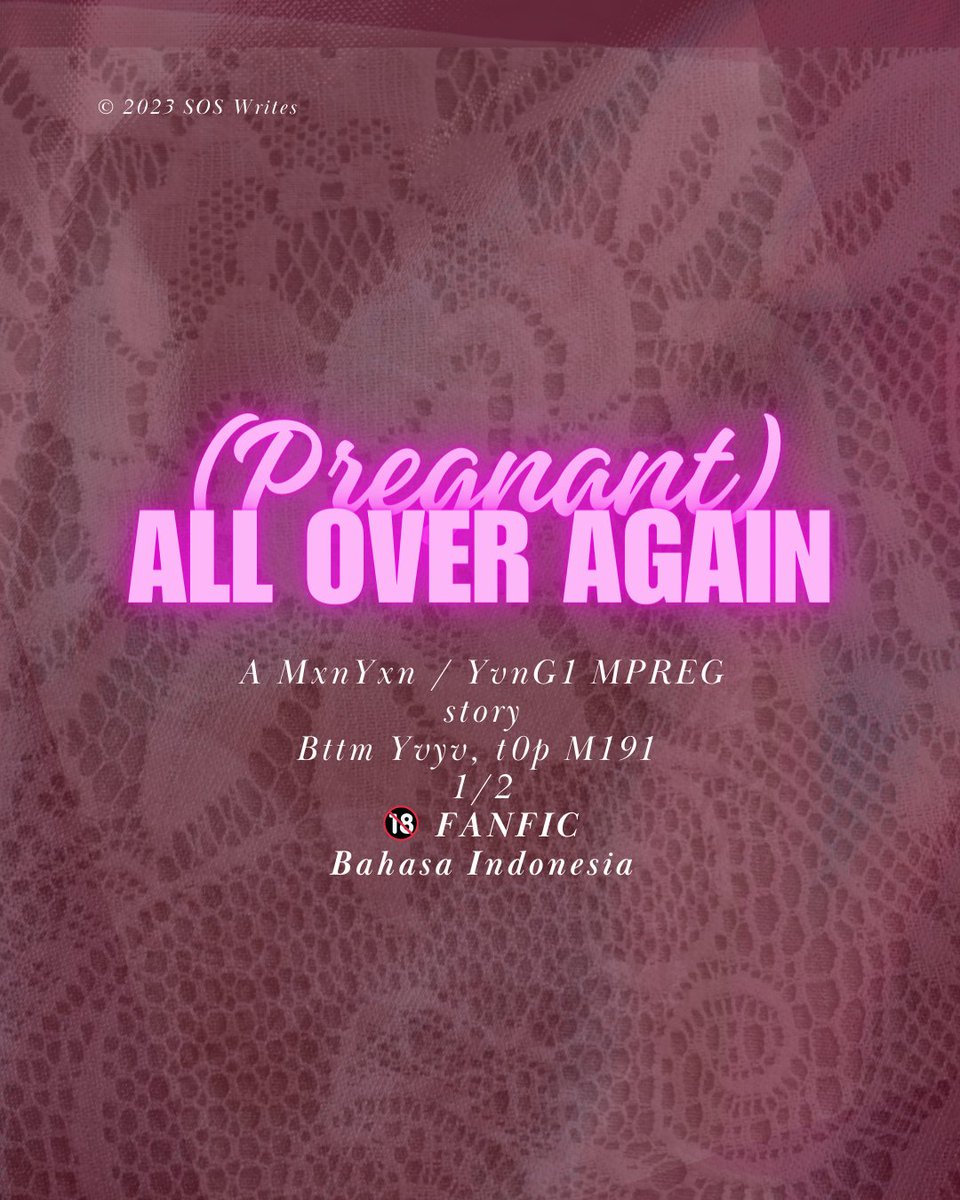 ShadesofShipps's tweet photo. #SOSWritesMY
#SOSWrites
(Pregnant) All Over Again https://t.co/O23xMjnOKf
NSFW (this chapter, for languages & sexual implications)
Alpha (carrier) Yvn, Enigma M191
Friends-to-lovers, AU, service M191
Referenced to h0moph0bia mindset
Jangan salah lapak! Thanks sudah mampir! https://t.co/I0YwgpGSUK