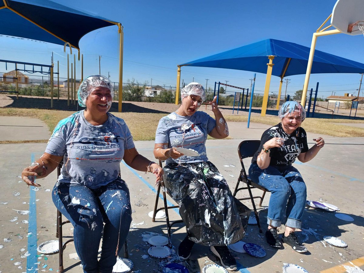 Canutillo ISD (@canutilloisd) on Twitter photo Ooey gooey celebration! 😝🤪
Attendance at <a href="/ddefalcons/">Davenport Elementary</a> last week hit 99 percent! To celebrate, Principal Montañez and her administrators agreed to let the students slime them.
What messy fun! #VivaCanutillo Ooey gooey celebration! 😝🤪
Attendance at <a href="/ddefalcons/">Davenport Elementary</a> last week hit 99 percent! To celebrate, Principal Montañez and her administrators agreed to let the students slime them.
What messy fun! #VivaCanutillo