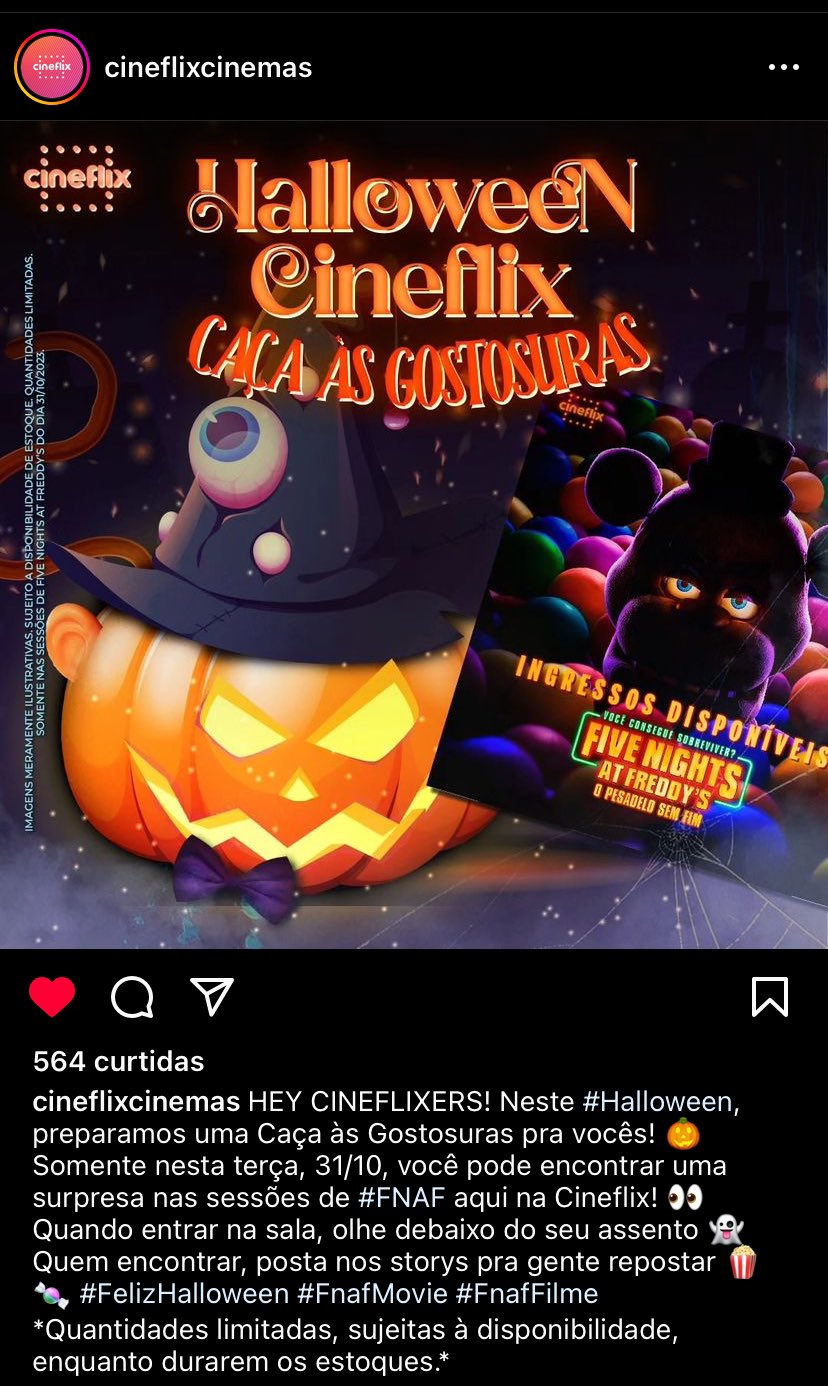 O INCRÍVEL COMBO DO FILME DE FNAF 🐻 @Mr. Glamrock . @Cinemark Brasil