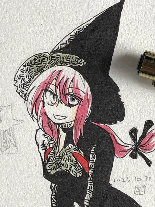 ハロウィン絵 魔女とお菓子  #ハッピーハロウィン #HappyHalloween 