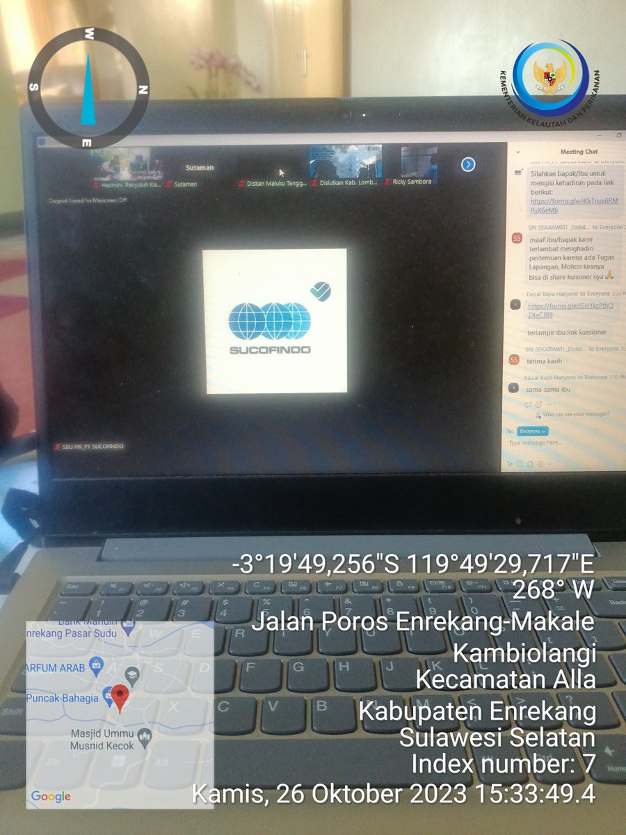 Hasmini10's tweet photo. Kamis, 26/10/2023, Hasmini Luhkan kab.Enrekang kegiatan mengikuti pengisian kuesioner penilaian Kampung perikanan Budidaya T.A.2023
#GiatLuhkanSatminkalMaros
#luhlapor 
@BRPBAP3_Maros https://t.co/2LNH7xSALd