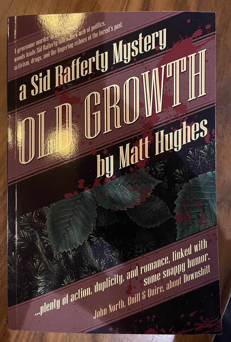 Magskall's tweet image. My other Indie purchase. I attended a fantastic session with @hapthorn and knew I wanted to read one of his crime novels. It arrived just before our doors lock for the day. 
This one is set during the War in the Woods in the early 90’s here in BC.
