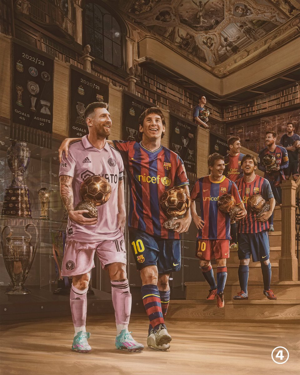 DataInvicta's tweet photo. 🇦🇷 👏🏻 Uff, TODOS los Messi que levantaron un Balón de Oro. TREMENDO. https://t.co/vMMqXCebX4