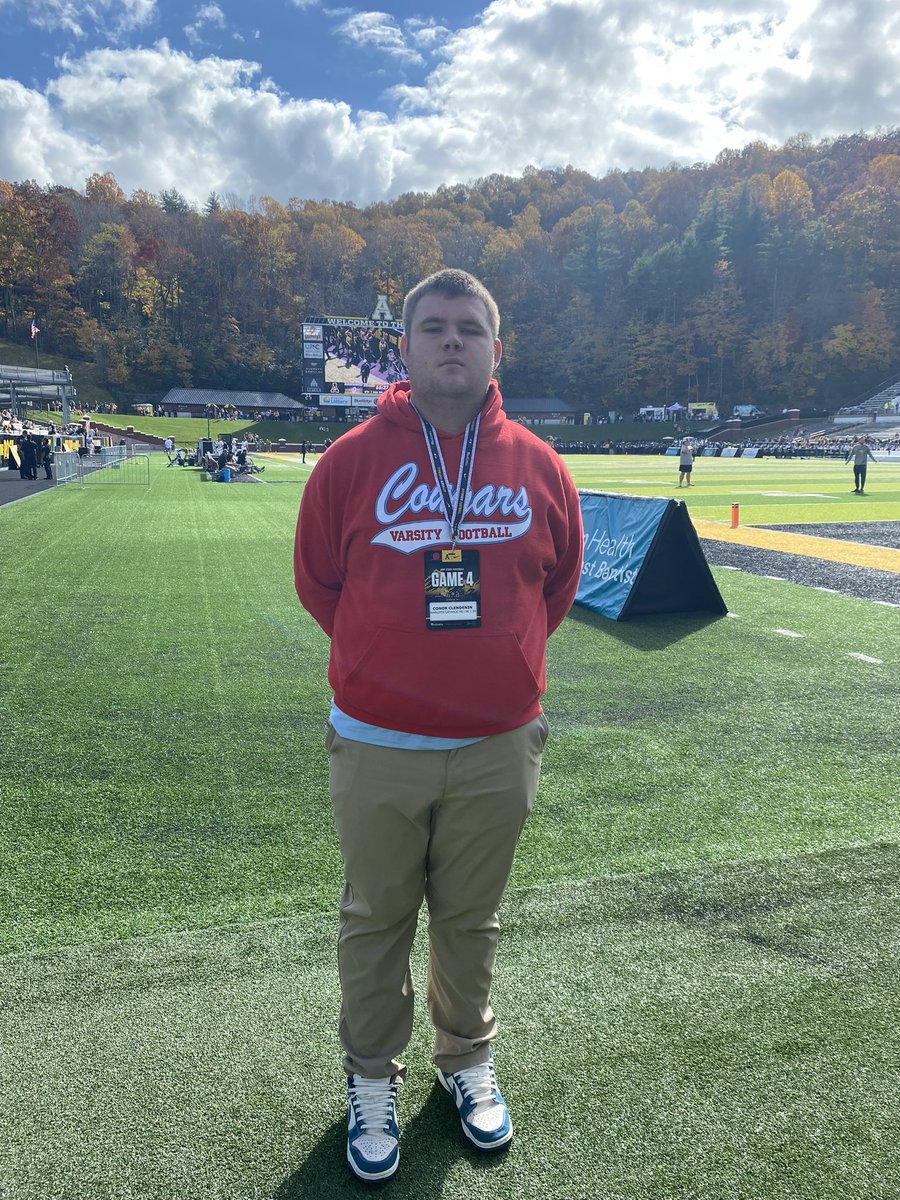 ClendeninConor's tweet photo. Had a great time up at App State this weekend! Thank you @lgware for having me up. Can’t wait to be back up! @CoachM_Cummings @coach_sclark @Catholic_FB https://t.co/StohvnAx5u