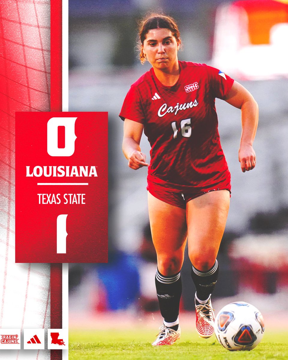⏳ 𝟰𝟱 𝗠𝗶𝗻𝘂𝘁𝗲𝘀 𝗶𝗻 𝘁𝗵𝗲 𝗕𝗼𝗼𝗸𝘀 𝗶𝗻 𝗙𝗼𝗹𝗲𝘆

Shots - UL 7, TXST 4
SOG - UL 5, TXST 2
Saves - UL 1, TXST 5
Fouls - UL 4, TXST 2
Corners - UL 3, TXST 2
Offsides - UL 0, TXST 3

#GeauxCajuns | #SunBeltWSOC