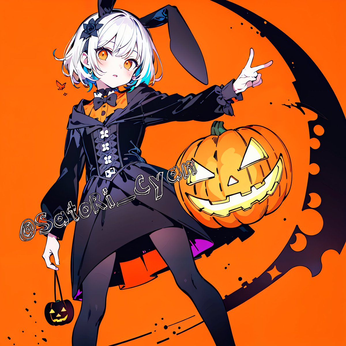 SatoRi_Cyan's tweet photo. 【フリーミント告知】
新コレクション発表を記念して第11回フリーミントを行います！
今回新作の購入特典とは別に新作とフリミン連動特典もございます！
10/31(火) フリミンで配布するハロウィンイラストと10/31(火) 22:00の新作1点両方お迎えしてくださった方で、希望者にちびさとちゃんハロウィンverをプレゼントいたします🐈
詳細は下記Discordサーバーをご確認ください✨

◆Discordの参加はこちらから✨
　https://t.co/vM6gifgiMP

◇水埜さとりOpenSeaのURLはこちら✨
　https://t.co/3grIPYsSOT

🌸配布方法🌸
・開始日：10/31(火)  19:00予定
・枚数：100枚
・受け取り条件
　→ホルダー様、Discordメンバー優先取得（一般取得は枚数が余れば実施します）
　　Twitterフォロー、該当のRT＆♡、PW

開始時間になりましたら、配布ページのURLとパスワードをDiscordに記載します。
枚数が余れば21:30頃に配布ページのURLとパスワードをこちらのツイートに繋げてツイートします。

🌸その他🌸
フリーミントのイラストは配布終了後にDiscordのランブル報酬に追加されます。

#NFTs　#Nftart