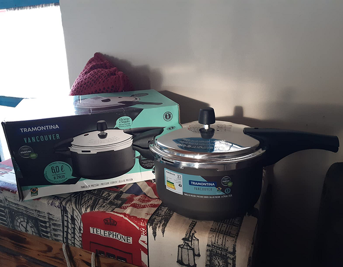 Panela De Pressão Vancouver Tramontina Grafite 24 Cm