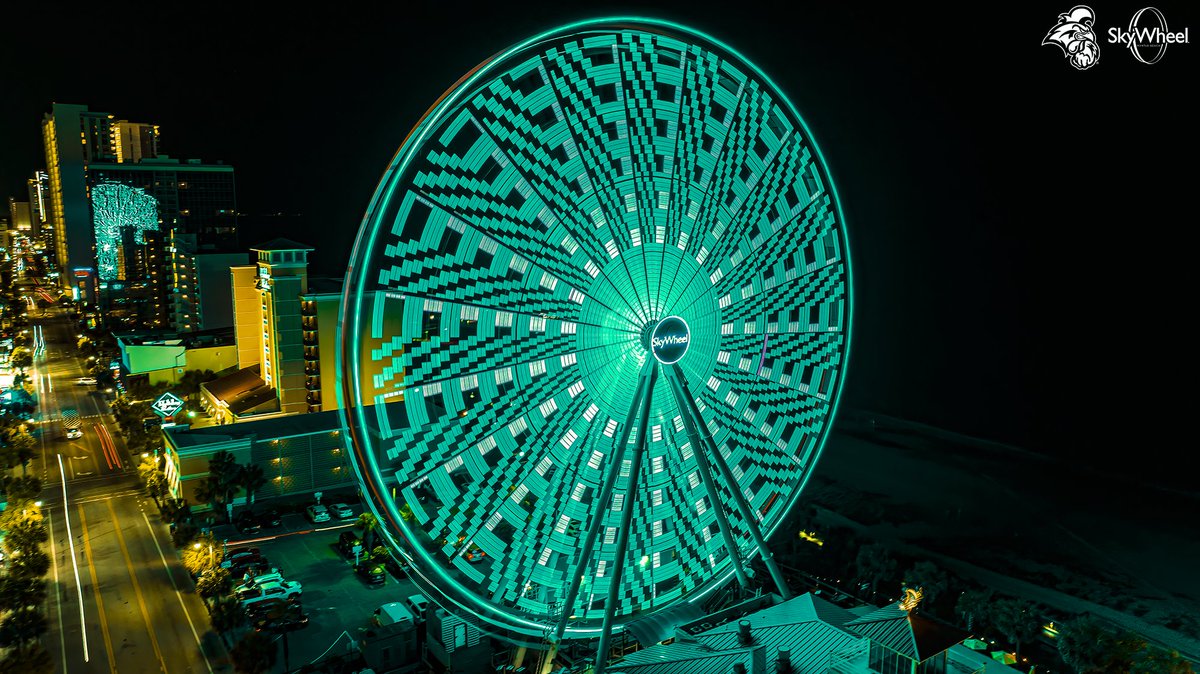 Winning Gold = Lighting it teal! @SkyWheelMB will be Teal for #TealTuesday thanks to Molly Jones Championship at @SunBelt XC Championship!