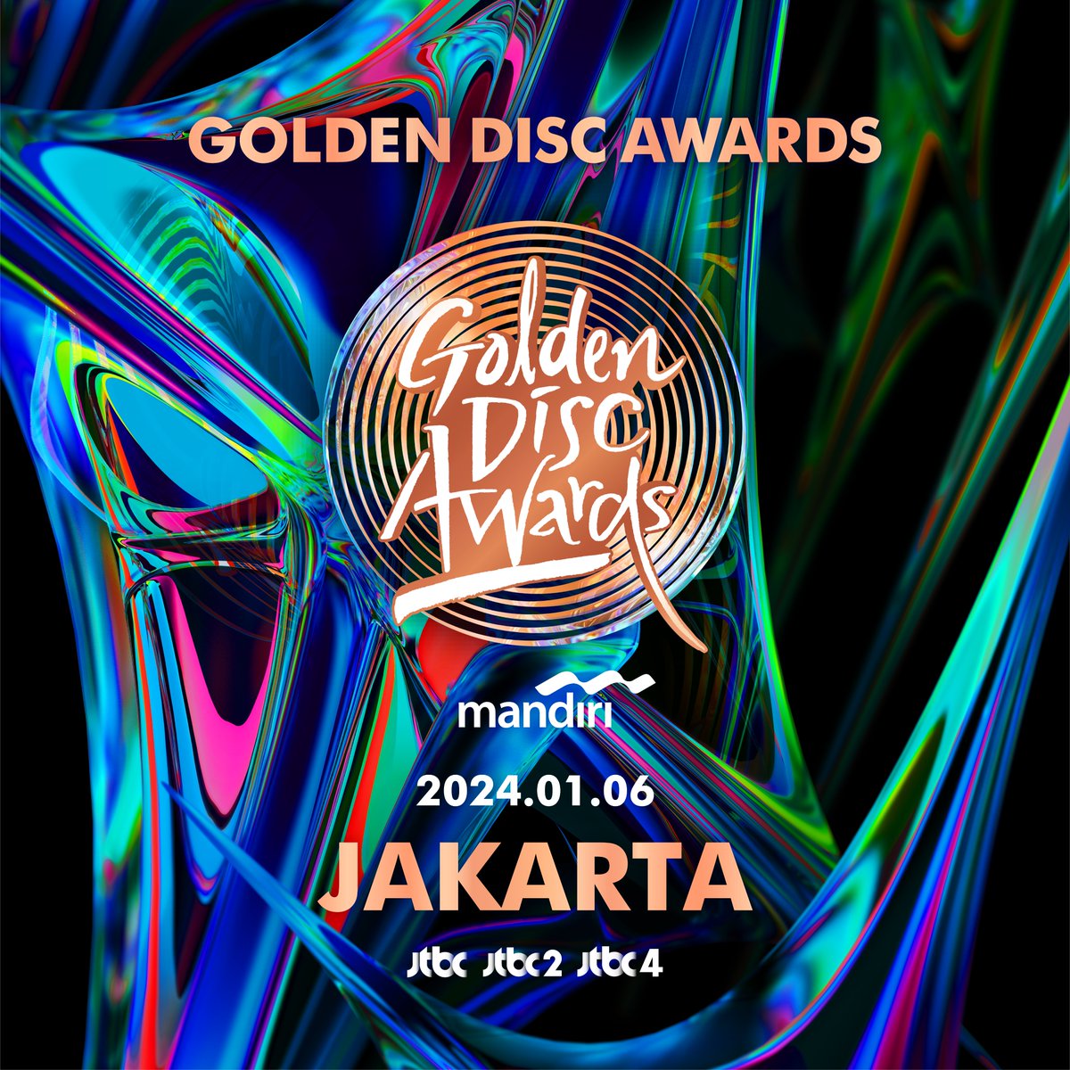 _GoldenDisc's tweet image. The 38th Golden Disc Awards will be taking place on January 6, 2024 in Jakarta.🏆✨

#골든디스크어워즈 #goldendiscawards #골든디스크 #goldendisc #gda