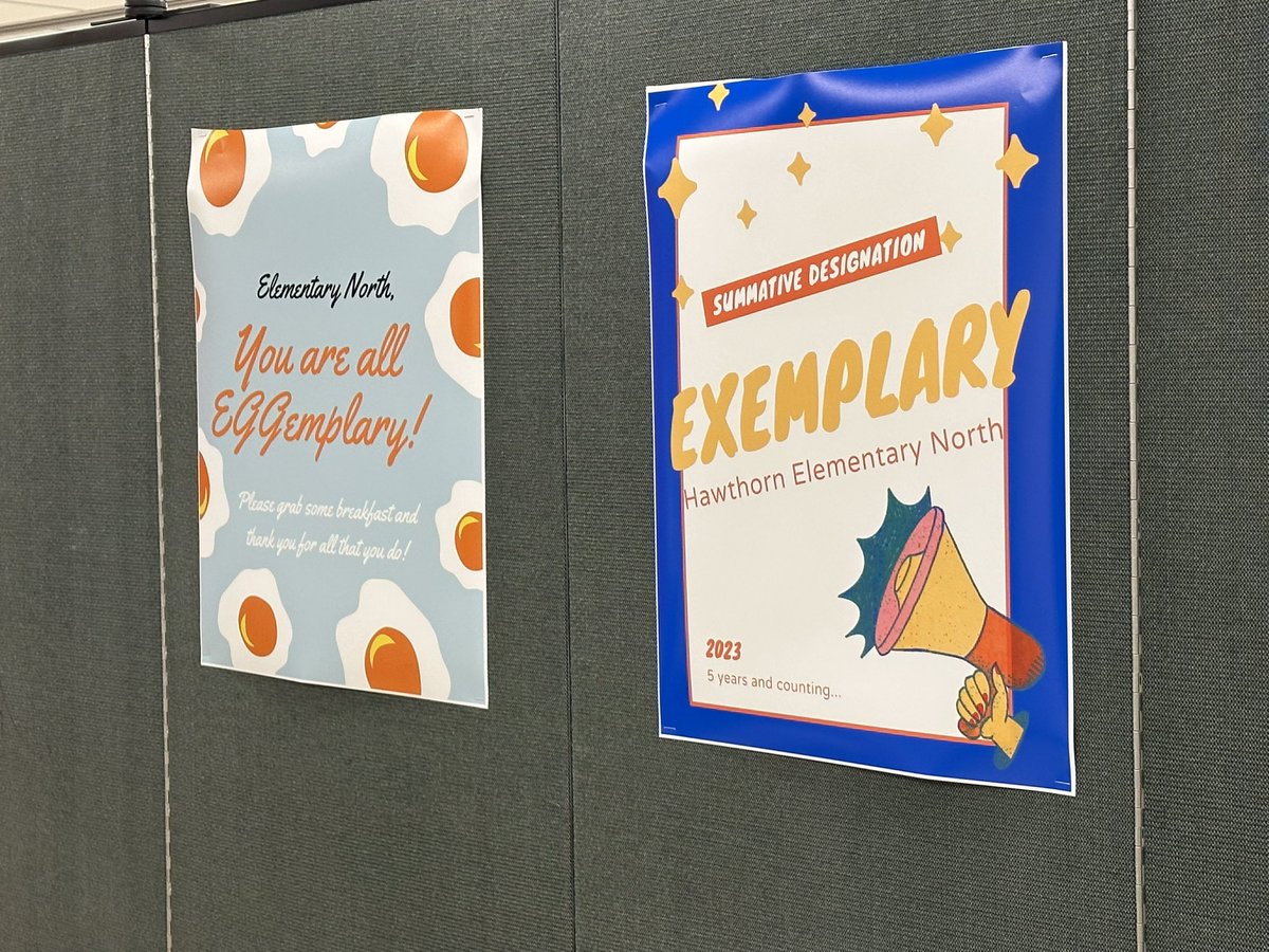 ElemNorthD73's tweet photo. We were thrilled to honor our staff this morning with an “eggemplary” breakfast honoring @ElemNorthD73’s Exemplary Summative Designation! 5 years and counting… 💙💛@District_73 #BetterTogether #EveryOneEveryDay https://t.co/fBQqmixBx5