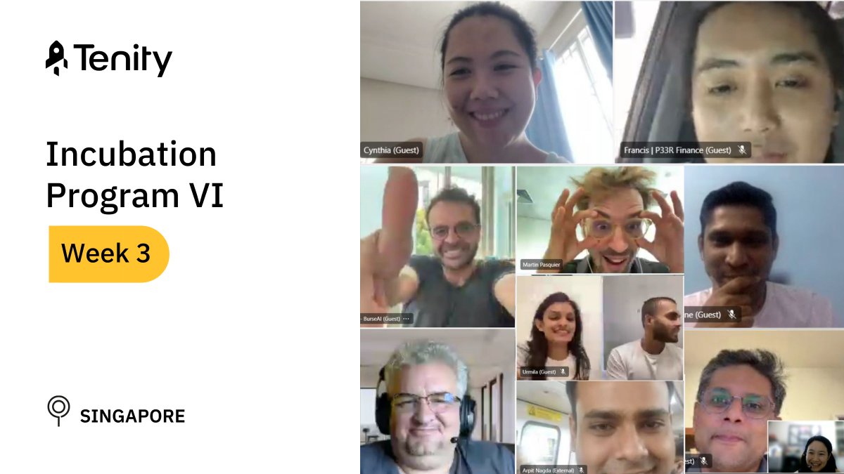 tenity_global's tweet photo. Recap of the "Grow" week from our Incubation batch 6 🇸🇬.
- Continued B2B Sales strategies series
- Marketing &amp; Communication Workshop
- 1:1 pitch prep sessions with our coaches
Interested in seeing our Demo Day? 
Register here: https://t.co/b3w4Cjewxx https://t.co/j1Tb1r8AMX