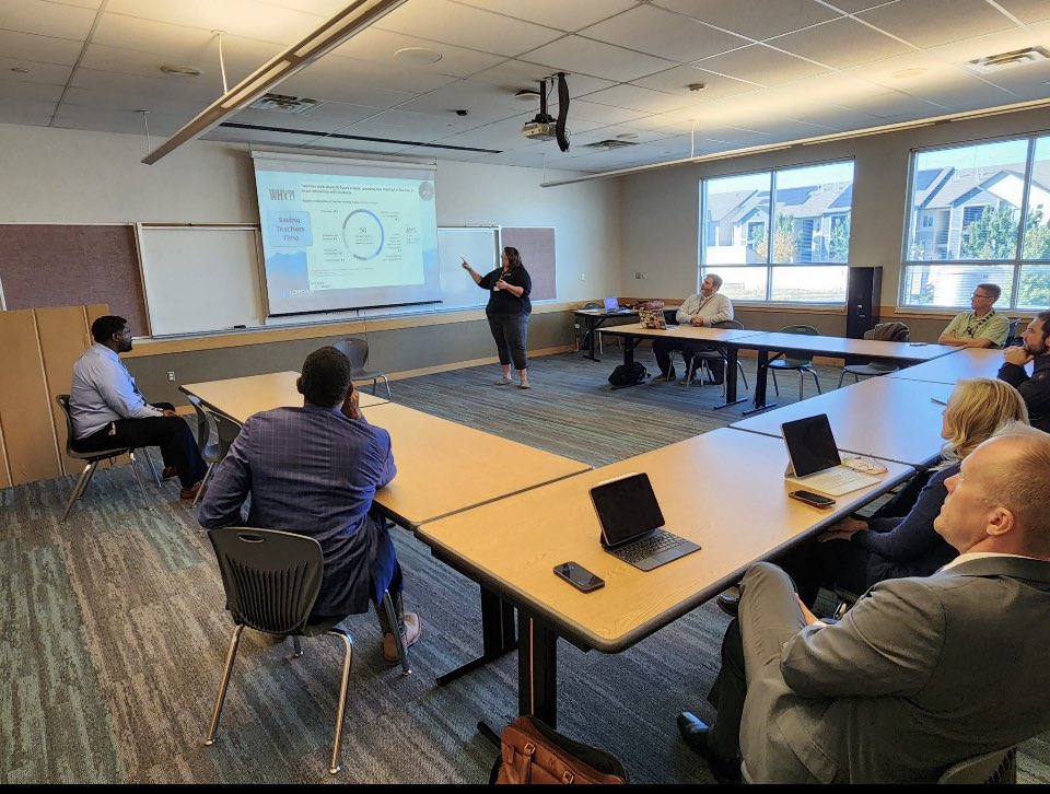 We had a great visit with @BurgessOwens today at Valley High School where we learned more about the great things happening at Valley and how AI is being used in the classroom. @jordandistrict @covili