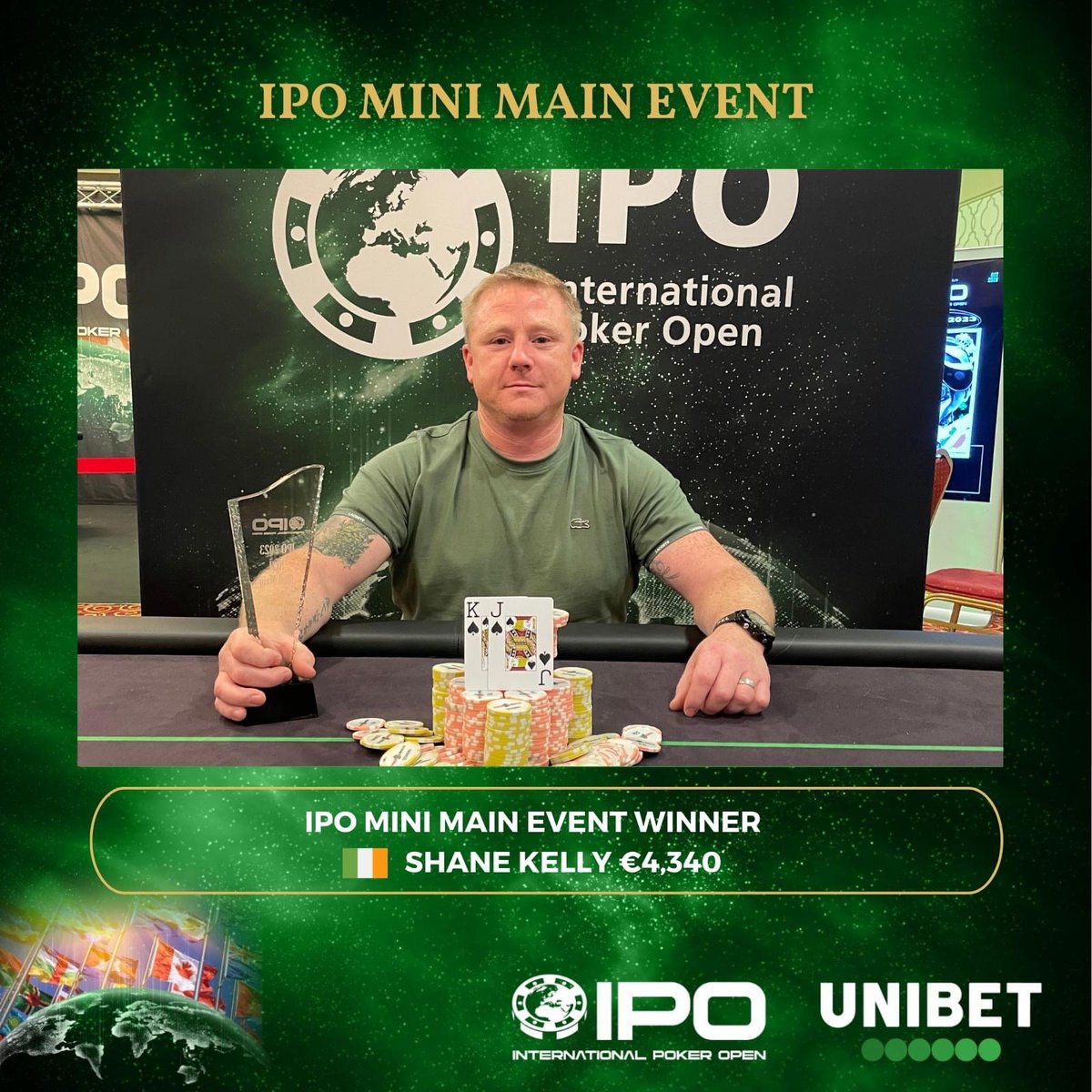IPO2019's tweet image. 🎉 CONGRATULATIONS to the IPO Mini Main Event winner 🇮🇪 SHANE KELLY🥇 
✅ For full event results: internationalpokeropen.ie/20-ipo-mini-ma…