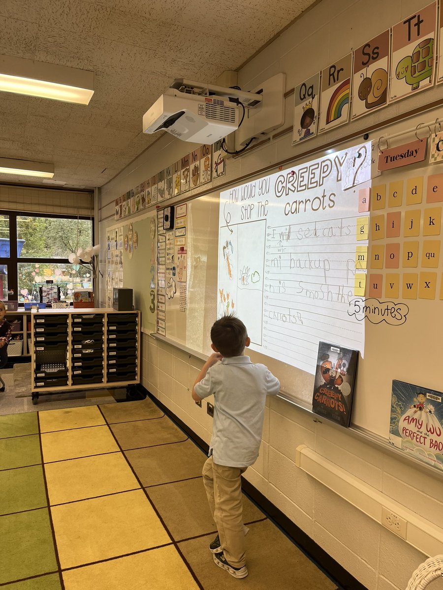 MsSaraStenke's tweet photo. We had some CREEPY fun in first grade reading the book “Creepy Carrots” and then sharing how we would stop them before making our own! https://t.co/8YAeJvW9Sr