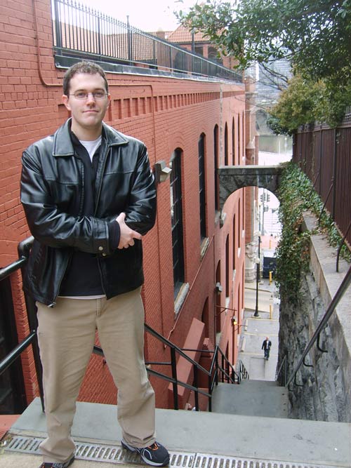 At "The Exorcist" stairs in 2008.