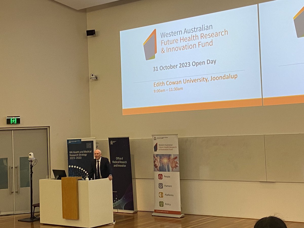 The open day for the Future Health Research and Innovation Fund is underway with an opening address from Minister Dawson. Check out the FHRI fund website for some major funding opportunities