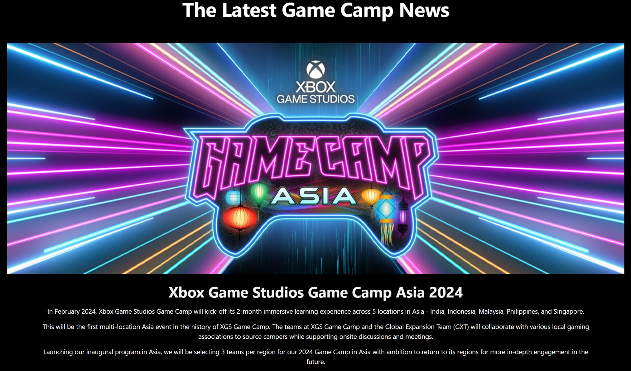 Register Now: Xbox Game Studios Game Camp is coming to Sweden