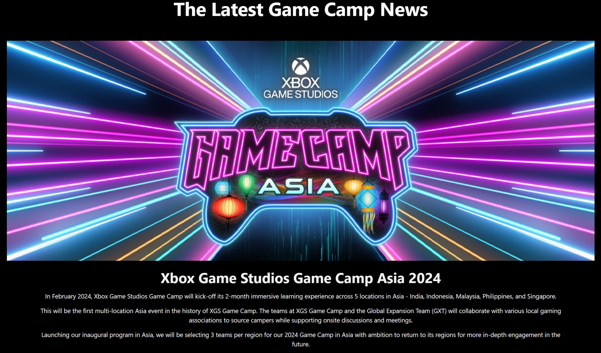 Xbox Game Studios Game Camp