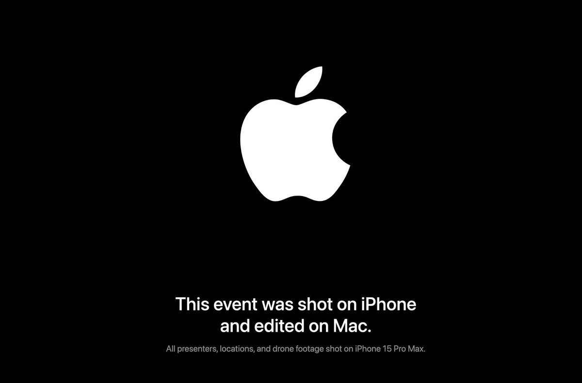 Yooooo the most recent #apple event was shot solely on #iphone15, crazyyyyy 😮