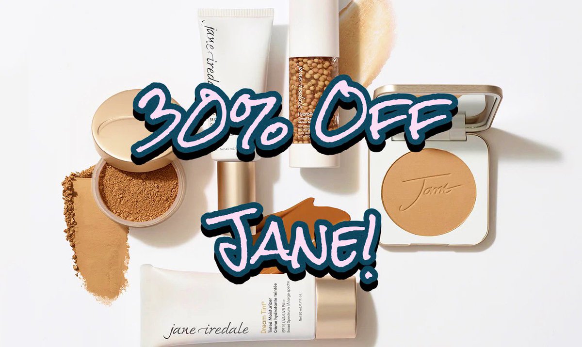 It’s unheard of!! Yes, 30% off all Jane Iredale Skincare Makeup! Stock up & save! 🛍️🛍️🛍️

#sale #salesalesale #retailtherapy #makeup #makeuplover #mineralmakeup #janeiredale #janeiredalemakeup