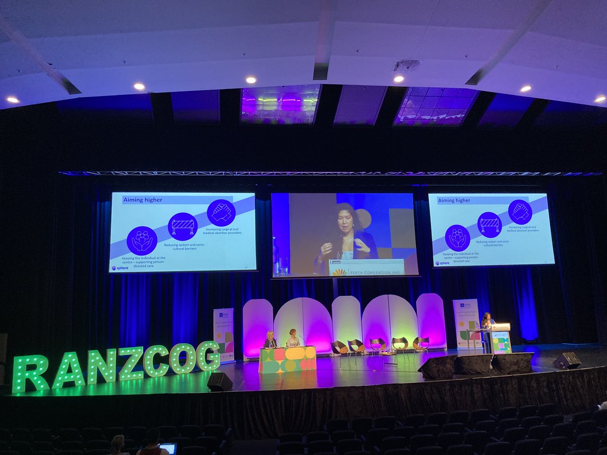 On aiming higher, Assifi says we need to keep individual at centre via person-DIRECTED care; reduce system and socio-cultural barriers; increase surgical &amp; medical abortion providers – Assifi #RANZCOG23