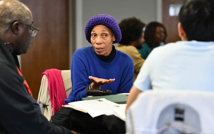 TraceyH4WHM's tweet photo. @pcs_union @tuc 3/Thread As we come 2 last day #BHM2023 #BHM #BHM23 thread #PCSequality23 @pcs_union National #BlackMembersSeminar  #Birmingham 27-28 October. 
#BlackHistoryHappensEveryDay
Delegates working in groups in Workshops. Pics by PCS https://t.co/ETAvIwT1F5