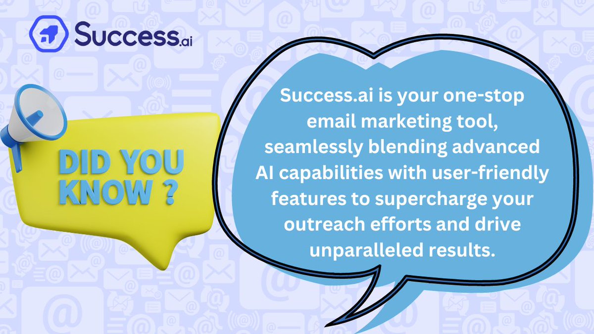 urbamehboob's tweet photo. Have more questions about how AI can revolutionize your email game? Reach out to us anytime at support@success.ai. We're here to assist you 24/7. Let's craft emails that make an impact together! #EmailAssistance #AIRevolution #SuccessAI https://t.co/JaTCF2SW6Y