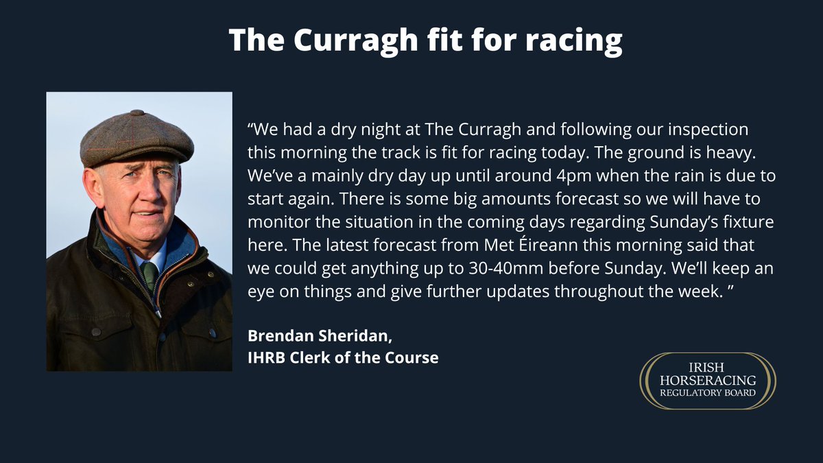 IHRBRaceday's tweet photo. 🏇🏽 @curraghrace fit for racing today https://t.co/RWDrMX4T2W