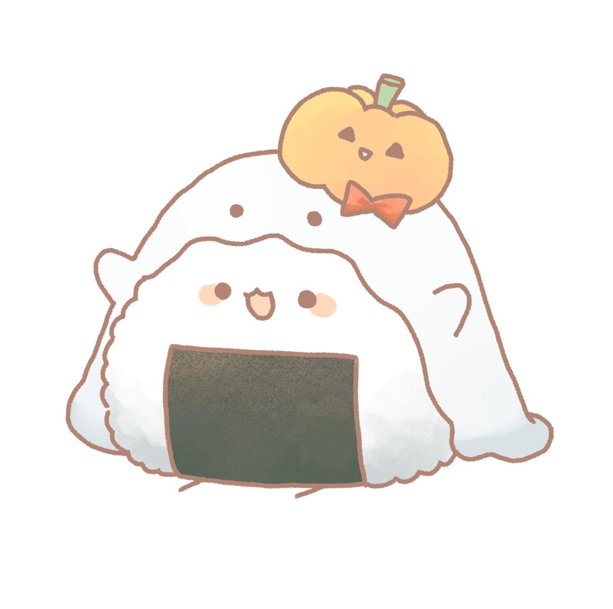 onigiri food no humans white background simple background ghost costume halloween  illustration images