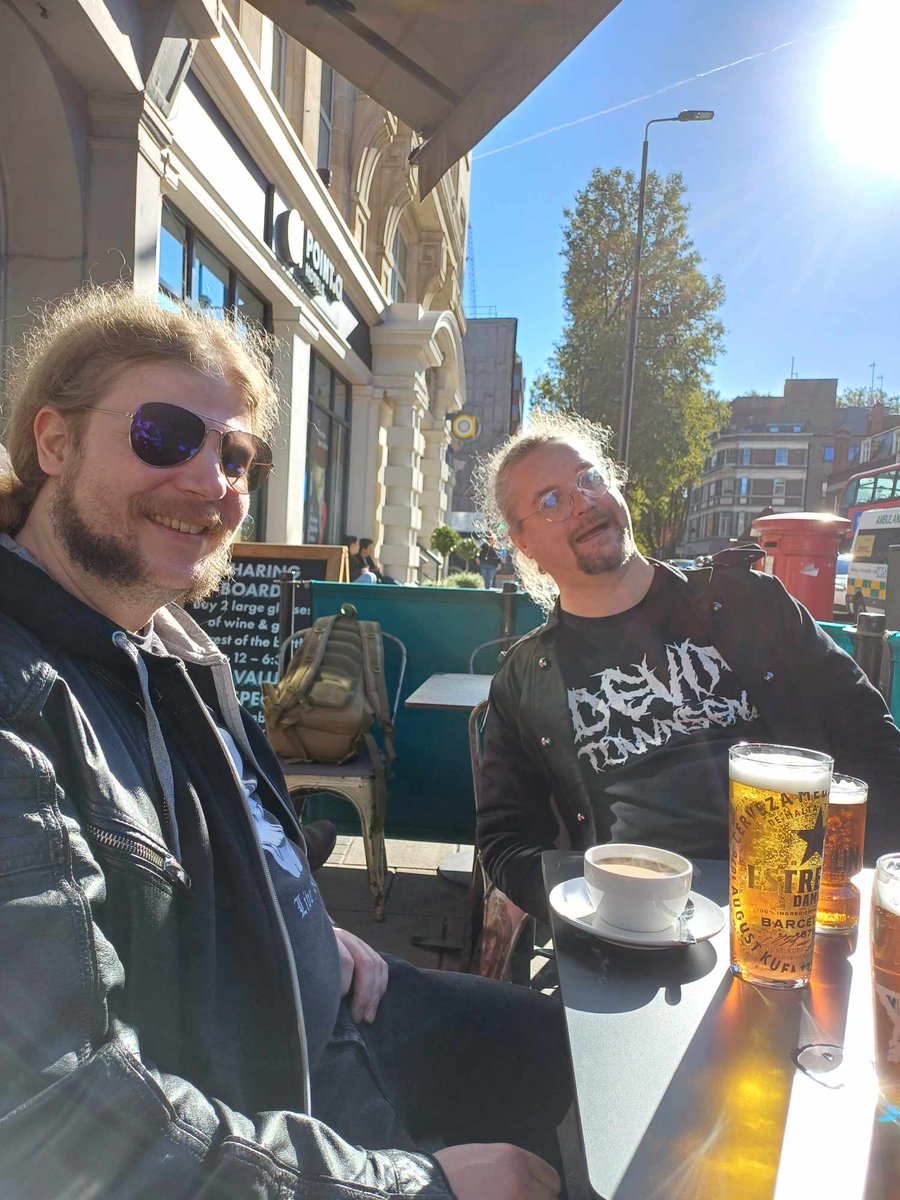 Johannes and Tomi enjoying a day off in sunny London about a week ago, at one of their favorite hangouts, The Water Rats.