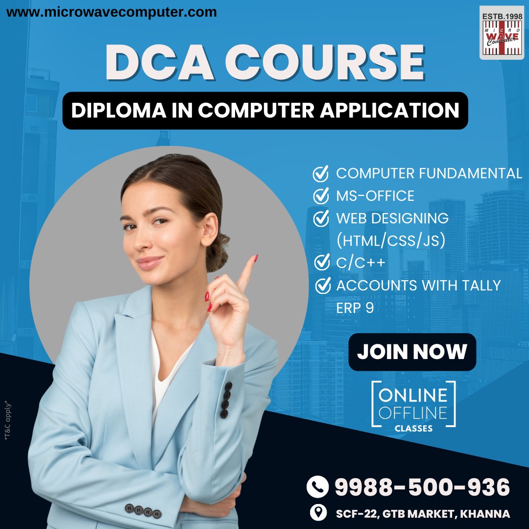mwc_98's tweet image. 👉👉Empower your digital journey with a Diploma in Computer Applications. Start your journey with us!
📲Call on: 9988-500-936 for more details.
📌SCF-22, GTB Market, Khanna
#computercourse #DCA #JavaScript #CSS #html #career #selena #StopGenocideInGaza #Cher
#TheBible #AjithKumar