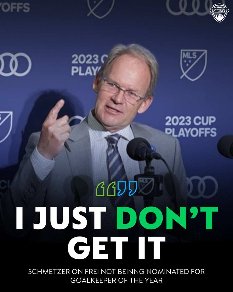 HouseOfSounders's tweet image. Schmetzer was not impressed about Frei not being nominated for MLS Goalkeeper of the Year.

#Sounders | #StefanFrei