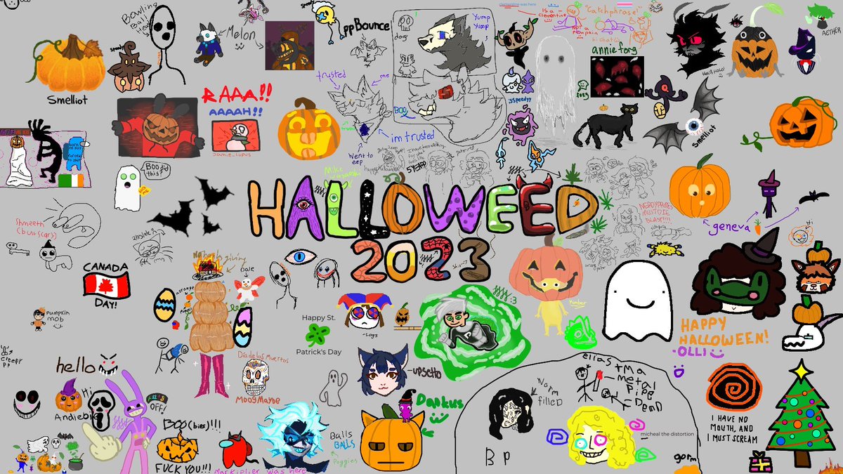5s chat doodle board 10, halloween 2023 was a success. thank u all for tapping in #5sdoodleboard