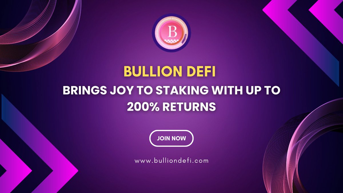 mrmax_d's tweet photo. Bullion DeFi brings joy to staking with up to 200% returns. Stake, watch your assets grow, smile at the rewards, and repeat for endless happiness! 😃💰 

@Bulliondefi #bullion #BullionBonanza #InvestInHappiness #StakeAndCelebrate #crypto #HappyStaking #BullionJoy #BTC https://t.co/E4T3JWTS6z