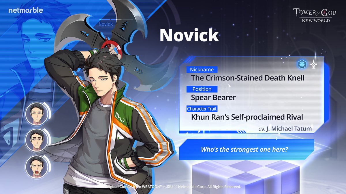 ToG_new_world's tweet image. 📣 &amp;lt;Tower of God: New World&amp;gt; Introducing #novick

#eliteteam #leader #rivalofkhunran #spearbearer

#netmarble #TOGNW #towerofgod #webtoon #game #illustration