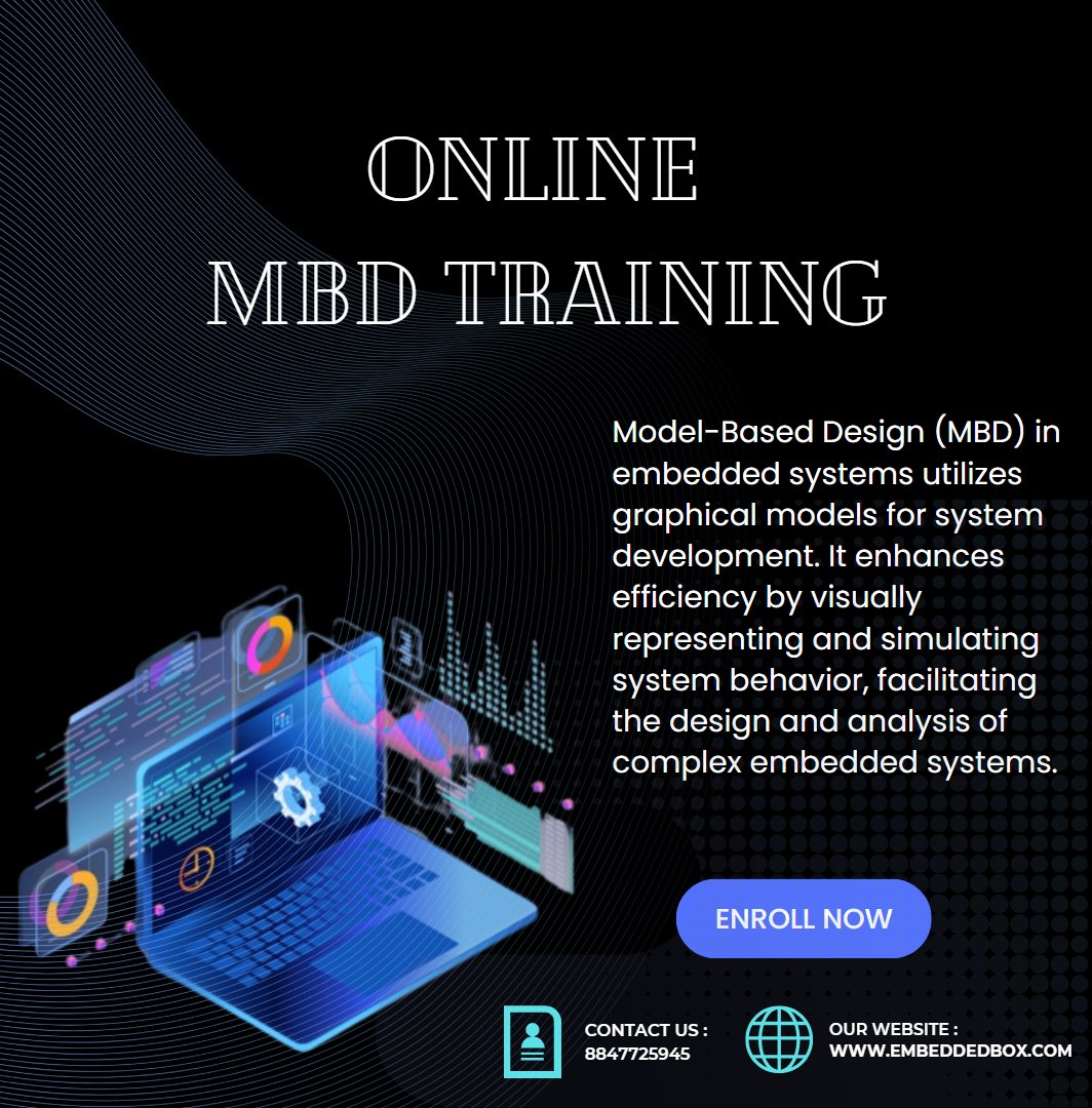 Embedded_Box's tweet image. Embedded Box : Online Model Based Design ( MBD ) Training .

#onlineinstitute #embeddedtraining #mbdtraining #onlinelearning #embeddedengineering #technologytraining #onlinecourses #digitaltraining #softwaretraining #codingeducation #programmingclasses #engineeringstudents