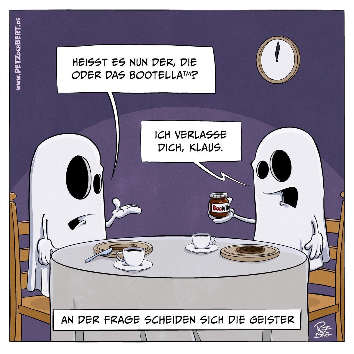 Geistreiche Frage zu #Halloween 
#cartoon #ghosting #nutella #kleinekunstklasse