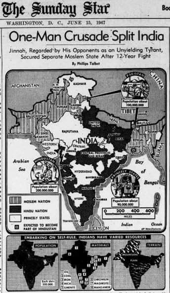 The princely state Hyderabad was brought under the Indian Union on 17Sep 1948, as Indian Army moved into Hyd in what was codenamed as 'Operation Polo'.

'One-Man Crusade Split India'
But, however the boundaries are drawn, there will be millions of Hindus in Pakistan and tens of
+