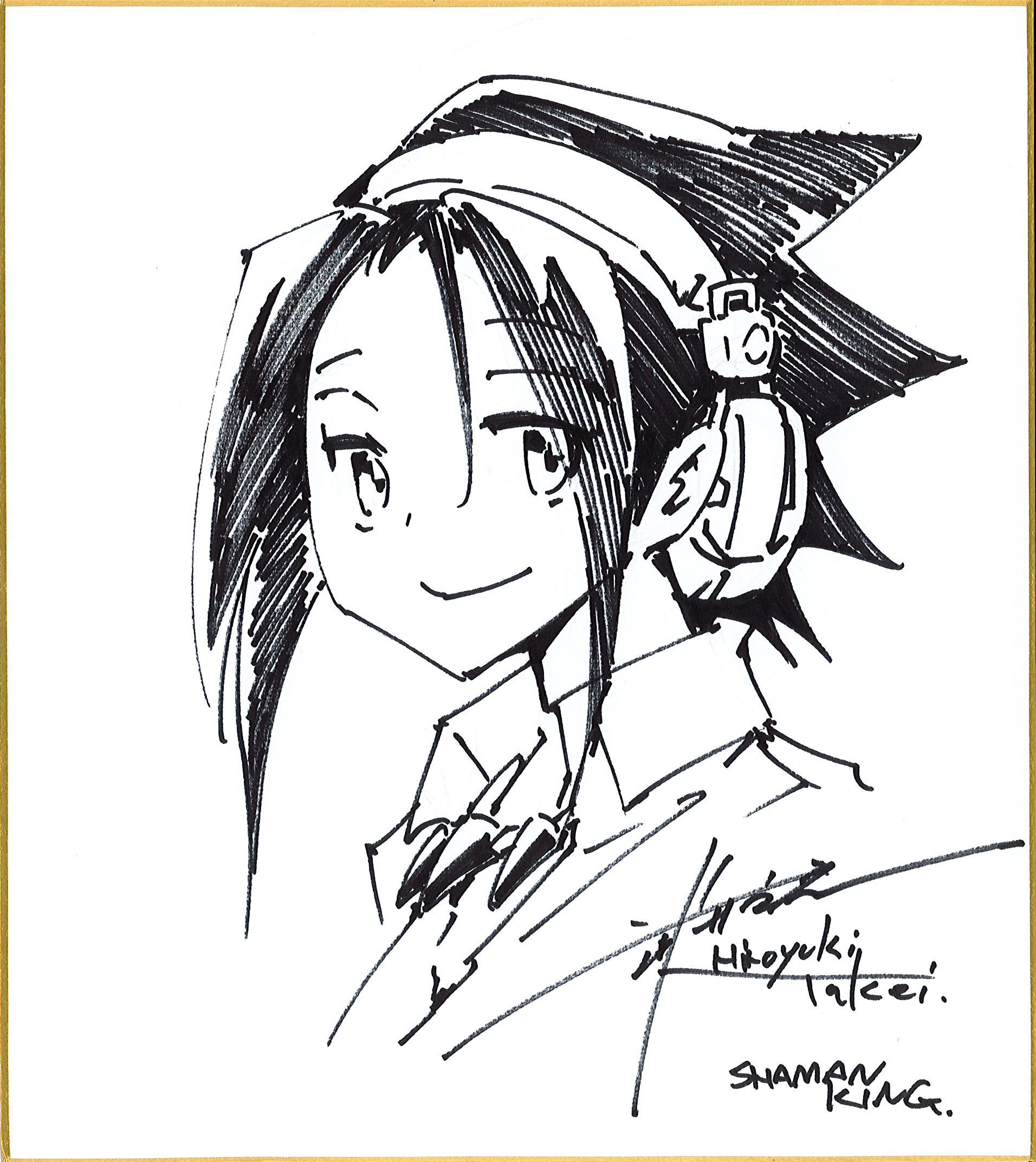 入場特典のミニ色紙全5種。 - 「シャーマンキング展」新たな原画