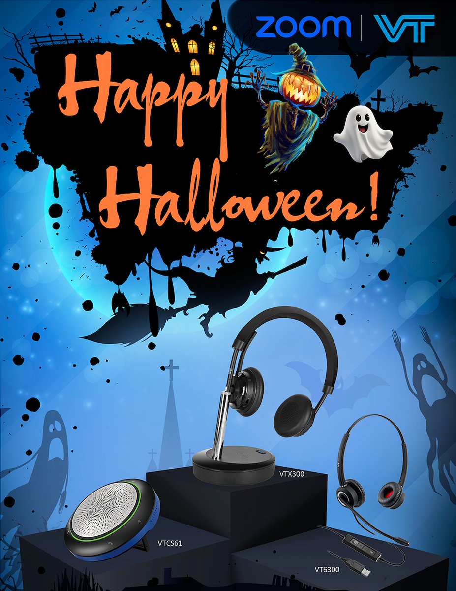 🎃 Happy Halloween!!! 🎃

Let's join VT 'Trick or Treat' for a good Time!  
VT Team wish everyone happy all the time without being bothered by any troubles.

#VT #VTHeadsets #VBeT #Halloween #VTZoomSolutions #Zoom