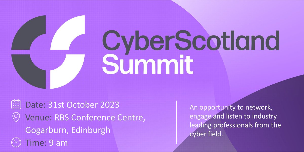 CyberResScot's tweet photo. It's an early one this morning as we're heading through to Edinburgh for #CSSummit23!
Registration opens from 9. Remember to have your ticket with you! Looking forward to seeing everyone soon. https://t.co/gpZLIFw9hX