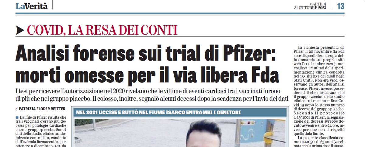 Lo dicono gli stessi file forniti da Pfizer: furono nascosti decessi tra i #vaccinati prima dell'autorizzazione all'uso di emergenza @LaVeritaWeb