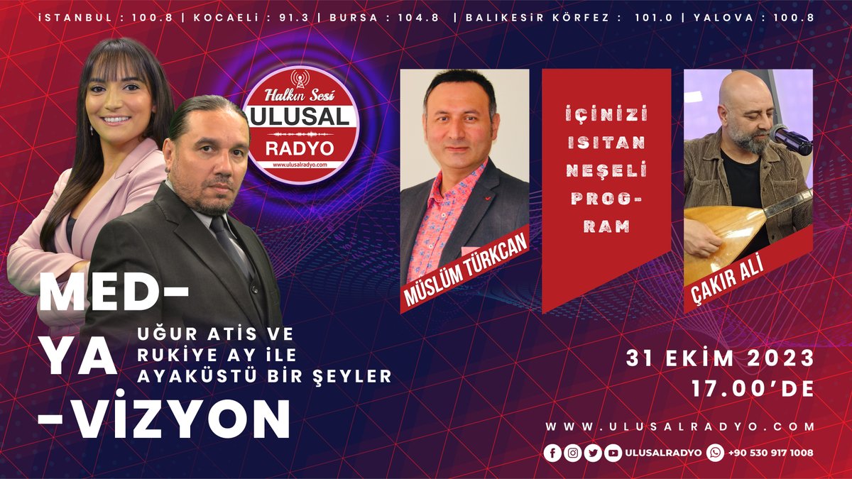 uguratis's tweet photo. ‘#AyaküstüBirŞeyler' serisinde, Türkiye'nin insana dair hikayelerinin medya gözüyle ele alındığı,
#UğurATİS ve #RukiyeAY'la #AyaküstüBirŞeyler #MedyaVizyon programına
#SivasBileşenleriKonseyi #Başkanı #MüslümTÜRKCAN ve #TürkHalkMüziği #Yorumcusu #Müzisyen #ÇakırALİ konuk oluyor https://t.co/EyxzXBP31R