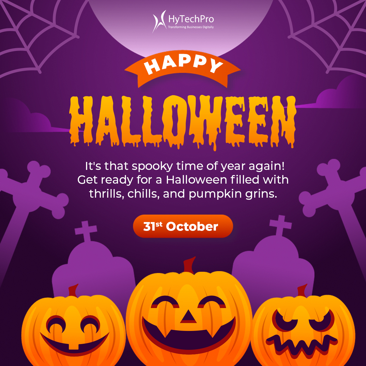 hytechpro's tweet photo. Hello Halloween! 🎭

It's that spooky 👻 time of year again! Get ready for a Halloween filled with thrills, chills, and pumpkin grins.

#halloween #halloween2023 #halloweenfun #spookyseason #celebrationtime #ghosts #hytechprolife #festivalvibes #happyhalloween https://t.co/Twpy6l0pls