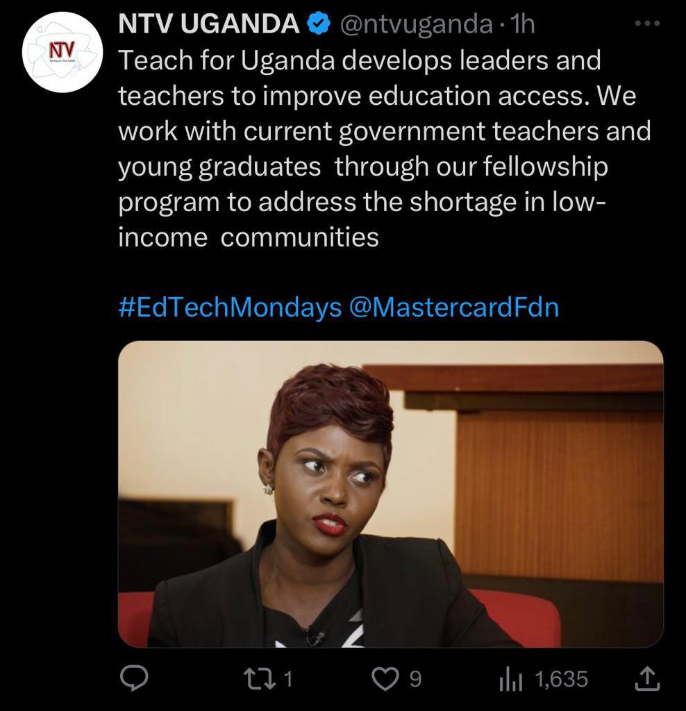 Kassaga4UG's tweet photo. Very proud of our very own Head of #TrainigInstitute @FlaviaKizito for representing @TEACH4UG well at the #EDTechMondays with the @MastercardFdn in #Uganda learn more of her great insights here —> https://t.co/PNuhXG33yv @PheonaWall @Comrade_Otoa @MBwisho @moes_ug @nssfug https://t.co/69uLnG2VhY
