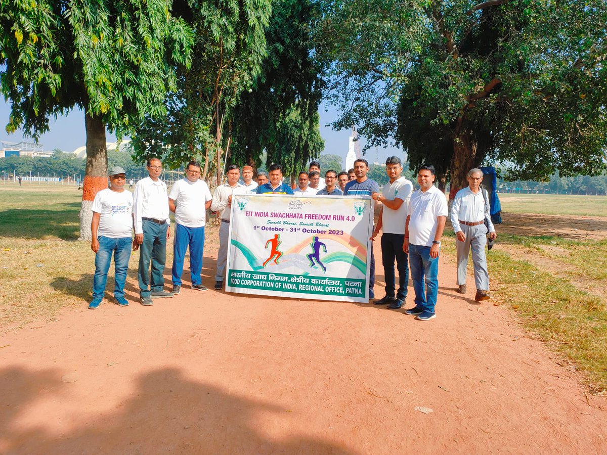 Celebrating the spirit of unity and integrity🏃🏽📷 To commemorate the birth anniversary of Sardar Patel, General Manager Shri Amit Bhushan, FCI RO Patna along with officers & staff today participated in the #RunForUnity in Gandhi Maidan, Patna. #NationalUnityDay