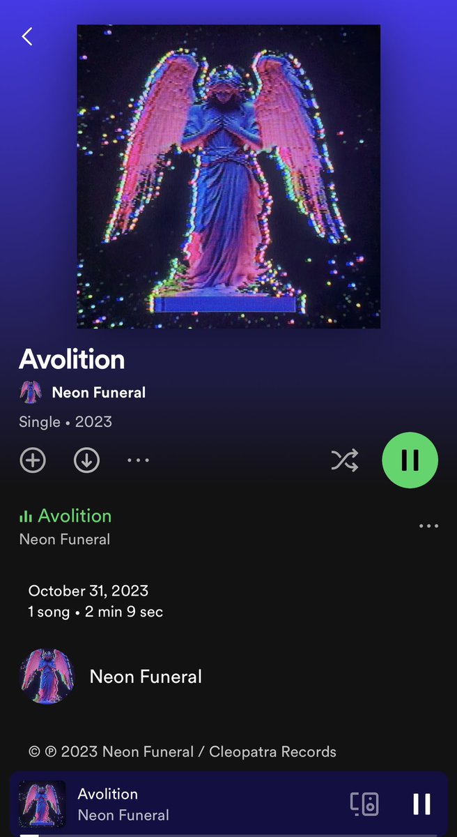 neon_funeral's tweet photo. Our latest single Avolition is now available on Spotify! Feel free to check it out at the link below.
https://t.co/8dyJqq04Vi
#Avolition #CleopatraRecords #postpunk #goth #darkwave #screamo #electronic #synthwave https://t.co/XhhsvgmwE1