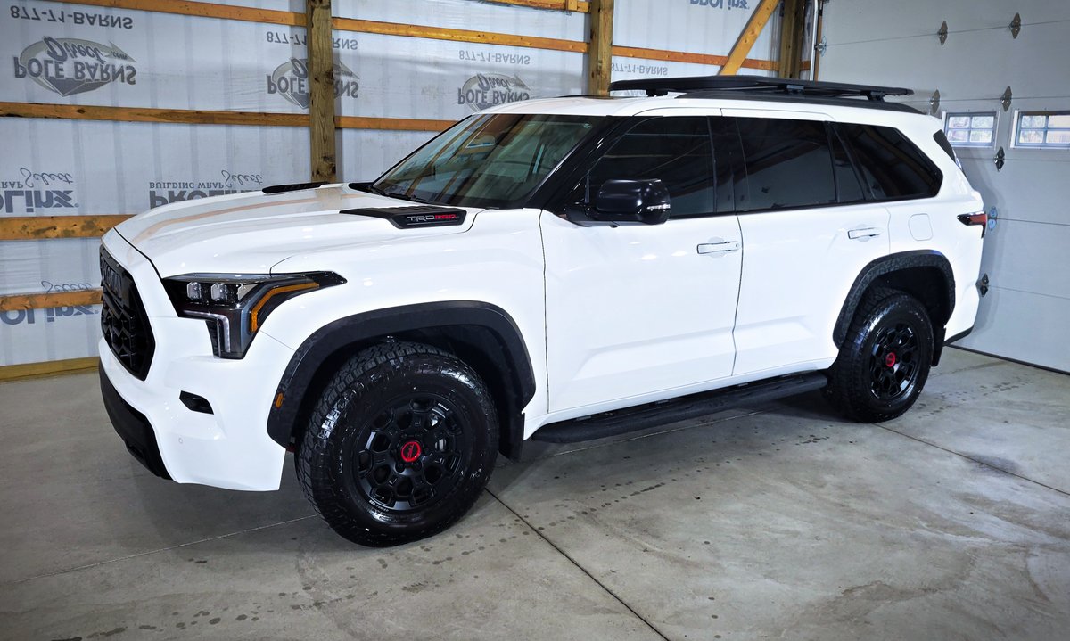 CarBeyondDriven's tweet photo. The only option we didn't see on this snazzy new #Toyota Sequoia #TRD Pro is Deception Transformer robot mode (that doesn't mean it didn't come equipped with it). She was in for #3MCeramicIR 35 on the front windows, CBD Paint Correction Svc, & 3M Ceramic Coating
#carbeyonddriven https://t.co/bcSFFs8dth