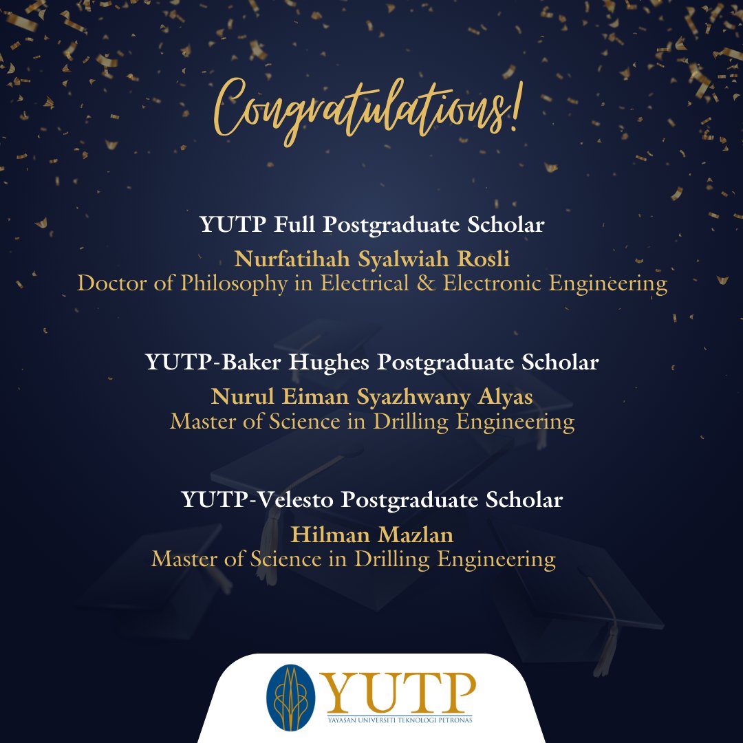 YayasanUTP's tweet photo. Congratulations to all YUTP scholars from the Class of 2023!
We have always been immensely proud of your journey toward success and we are honoured to celebrate graduation day with you! (cont.)
#YUTP #UTPinMe #23UTPConvo https://t.co/coAp7SCCSP